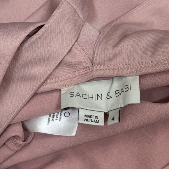 BHLDN Sachin & Babi Hudson Satin Charmeuse Midi Dress in Dusty Rose Sz 4 - Picture 10 of 11